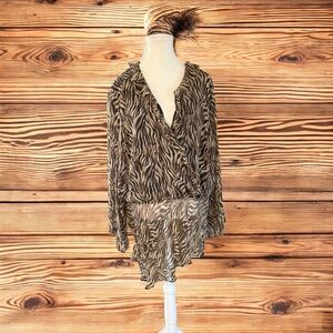 Robbie Bee Zebra Print Blouse